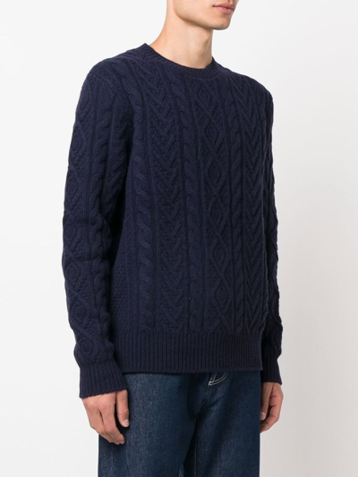 粗绞花针织长袖毛衣