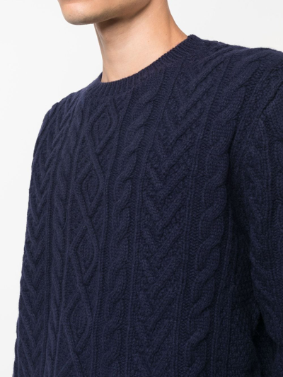 粗绞花针织长袖毛衣