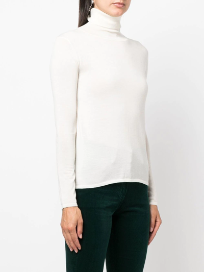 Shop Aspesi Roll-neck Virgin-wool Jumper In Neutrals