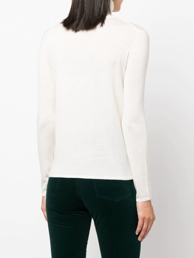 Shop Aspesi Roll-neck Virgin-wool Jumper In Neutrals