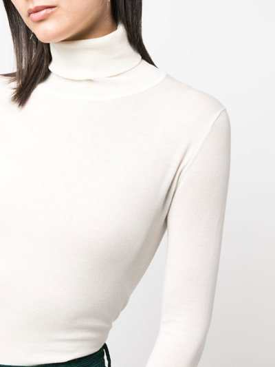 Shop Aspesi Roll-neck Virgin-wool Jumper In Neutrals