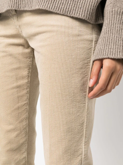 Shop Aspesi Straight-leg Cotton Jeans In Neutrals