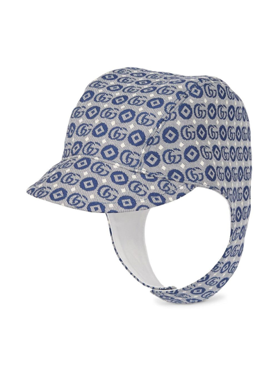 Shop Gucci Logo-print Baseball Cap In Blue