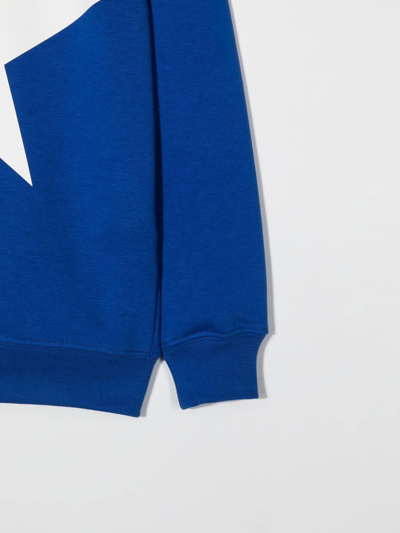 Shop Golden Goose One Star-logo Sweatshirt In Blue