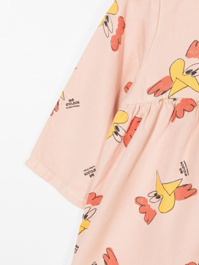 Shop Bobo Choses All-over Chicken-print Dress In Pink