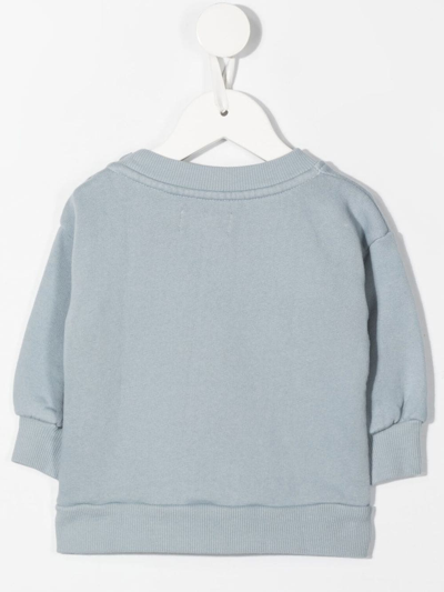Shop Bobo Choses Cat-print Detail Sweatshirt In Blue
