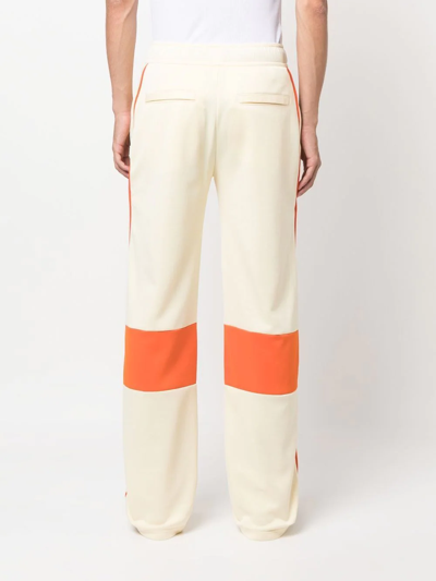 Shop Wales Bonner Contrast-panel Track Pants In Yellow