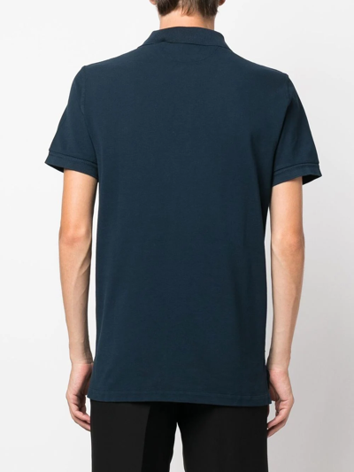 Shop Tom Ford Short-sleeve Polo Shirt In Blue