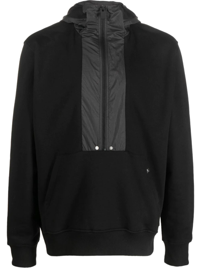 Shop Alyx Panelled Long-sleeve Hoodie In Black