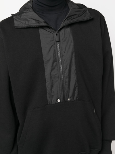 Shop Alyx Panelled Long-sleeve Hoodie In Black