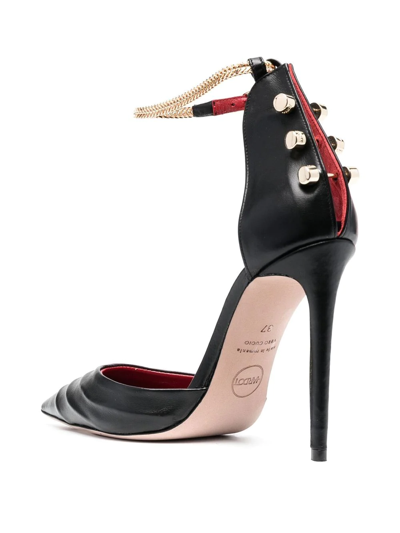Hardot Chain-detail Pointed-toe Pumps In Black