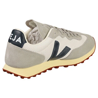 Pre-owned Veja Rio Branco Damen White Grey Navy Sneaker Beilaufig - 36 Eu