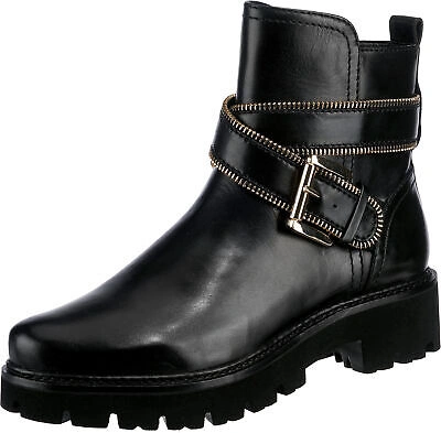 Pre-owned Gerry Weber Neu  Carla 2 04 Biker Boots 19554279 Für Damen Schwarz