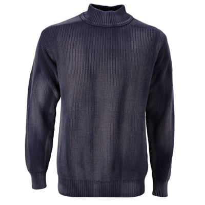 Pre-owned Hugo Boss Herren Strick Pullover Katreat Blau Weiss Meliert 50474866 404 Dark Blu