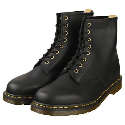 Pre-owned Dr. Martens' Dr. Martens Vegan 1460 Herren Black Stiefel Beilaufig - 40 Eu