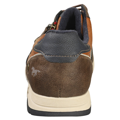 Pre-owned Mustang Low Top Sneaker Side Zip Herren Chestnut Sneaker Beilaufig - 45 Eu