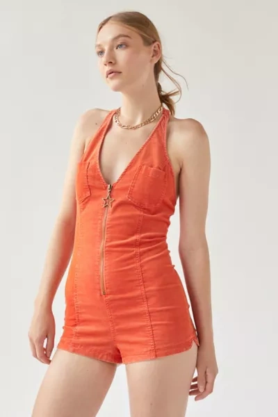 Urban outfitters orange jumpsuit hotsell