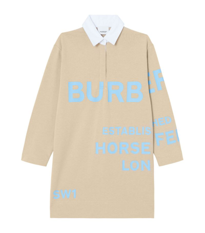 Shop Burberry Kids Horseferry Print Dress In Neutrals