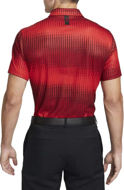 Shop Nike Dri-fit Adv Tiger Woods Golf Polo In University Red/ Black/ Black