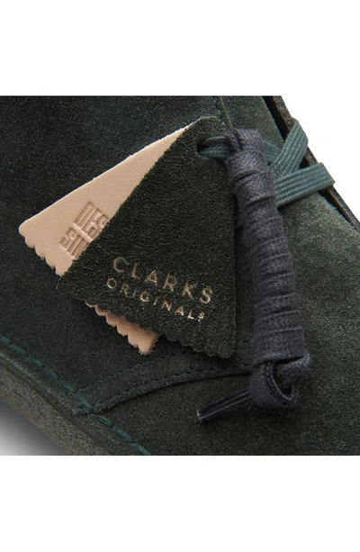 Shop Clarks Desert Boot In Dark Green
