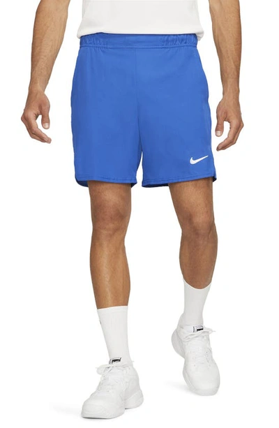 Shop Nike Court Victory Athletic Shorts In Game Royal/ White