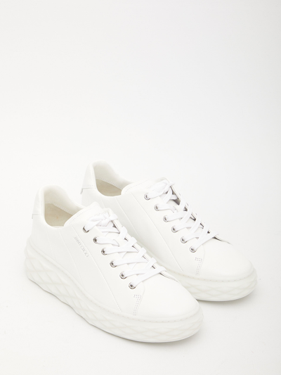 Shop Jimmy Choo Diamond Light Maxi/f Sneakers In White