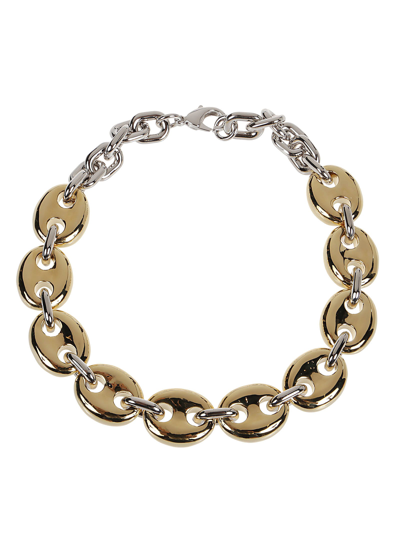 Shop Paco Rabanne X Eight Necklace In Gold/silver