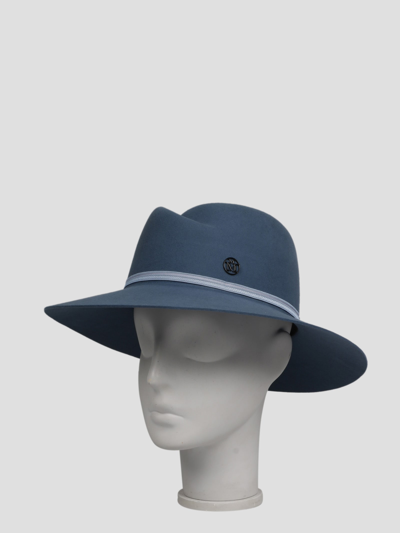 Shop Maison Michel Virginie Fedora Hat In Blue