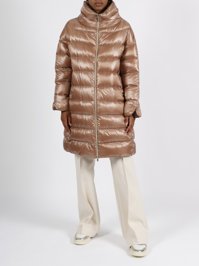 Herno Matilde Mid Down Jacket In Pink & Purple