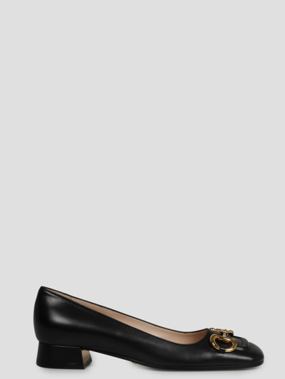 Shop Gucci Ballet Flat With Horsebit In Black