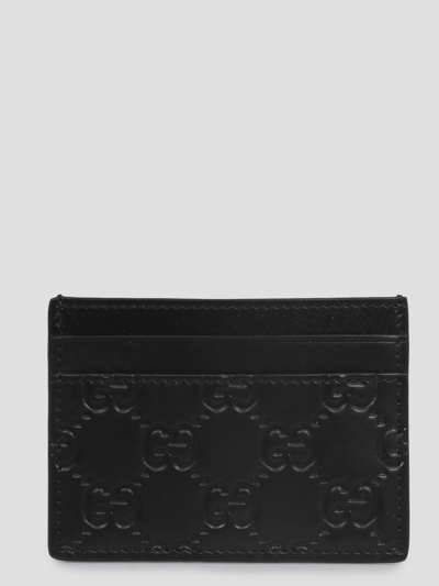Shop Gucci Signature Card Case In Black