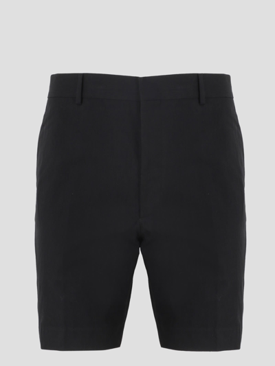 Shop Fendi Cotton Shorts In Black
