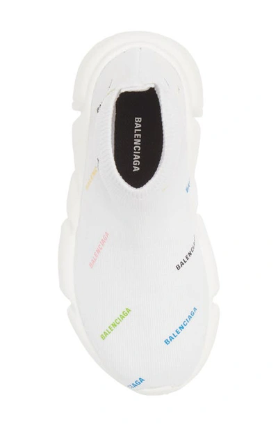 Shop Balenciaga Kids' Speed Lt Sock Sneaker In White/ Multicolor