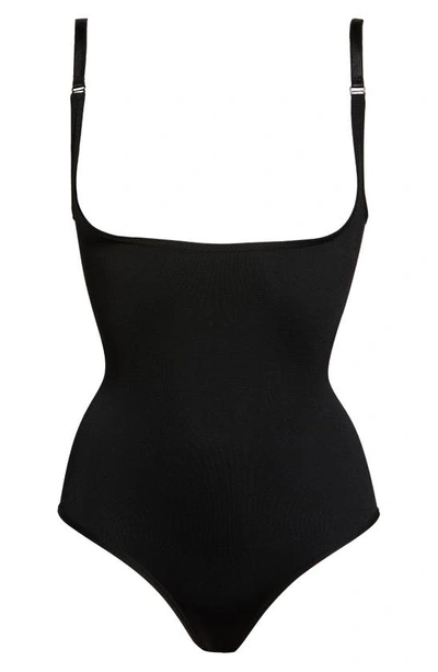 Shapermint Open Bust Shaper Bodysuit In Black