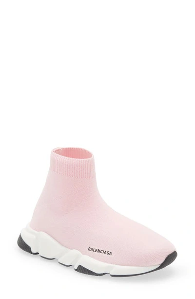 Shop Balenciaga Kids' Speed Sock Sneaker In Light Pink/ Whi/ Black