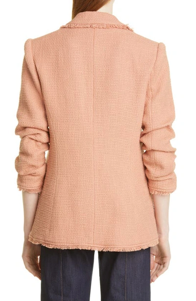 Shop Cinq À Sept Khloe Boucle Blazer In Pink Sand