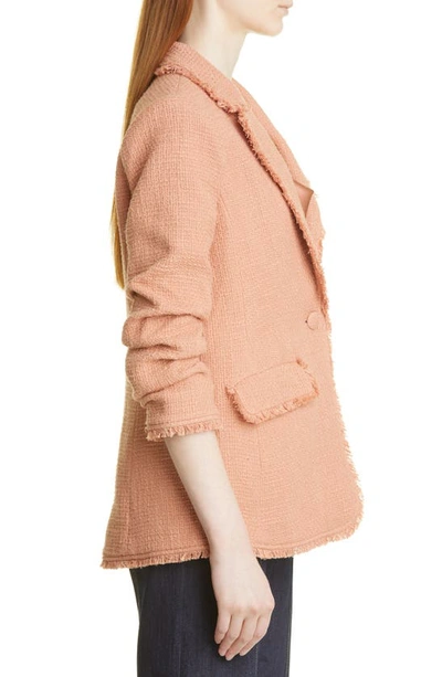 Shop Cinq À Sept Khloe Boucle Blazer In Pink Sand