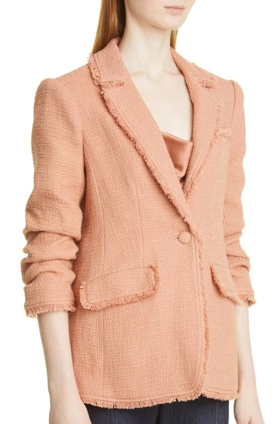 Shop Cinq À Sept Khloe Boucle Blazer In Pink Sand