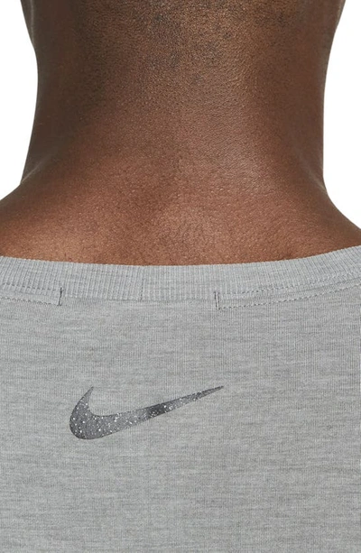 Shop Nike Dri-fit Yoga Tank In Light Smoke Grey/ Iron Grey