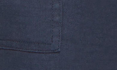 Shop Nydj Utility Crop Linen Blend Pants In Oxford Navy