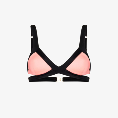 Shop Agent Provocateur Black Mazzy Cutout Bikini Top In Pink