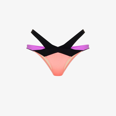Shop Agent Provocateur Black Mazzy Cut-out Bikini Bottoms In Pink