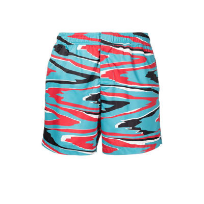 Shop Missoni Blue Water Print Swim Shorts