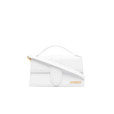 JACQUEMUS WHITE LE GRAND BAMBINO LEATHER TOP HANDLE BAG 213BA007300017585219