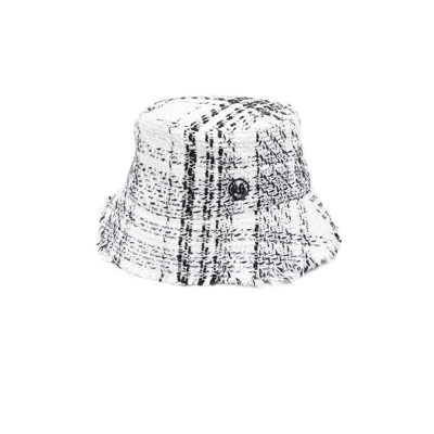 Shop Ruslan Baginskiy Black And White Cotton Bouclé Bucket Hat