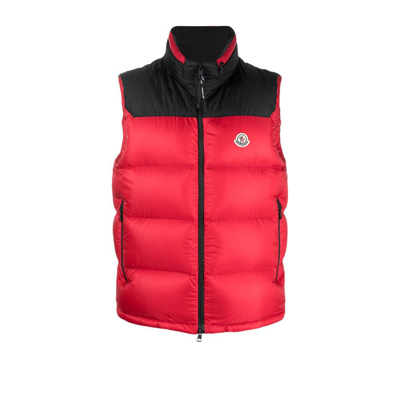 Shop Moncler Ophrys Hooded Quilted Gilet - Men's - Polyamide/goose Down In Red