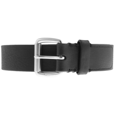 Shop Ralph Lauren Tmbled Leather Belt Black
