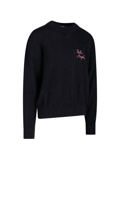 Shop Palm Angels Logo Embroidery Sweater