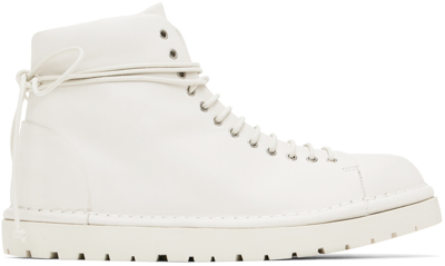 Shop Marsèll Off-white Gomme Pallottola Lace-up Boots In Mist