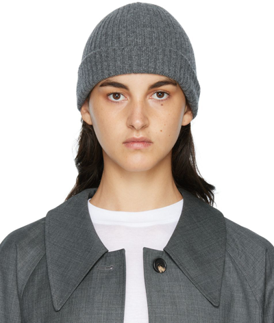 Shop Arch The Gray Cashmere Beanie In Charcoal